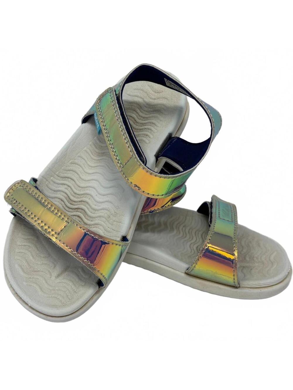 Native Shoes Charley Kids' Silver Holographic Colorway Sandals C12